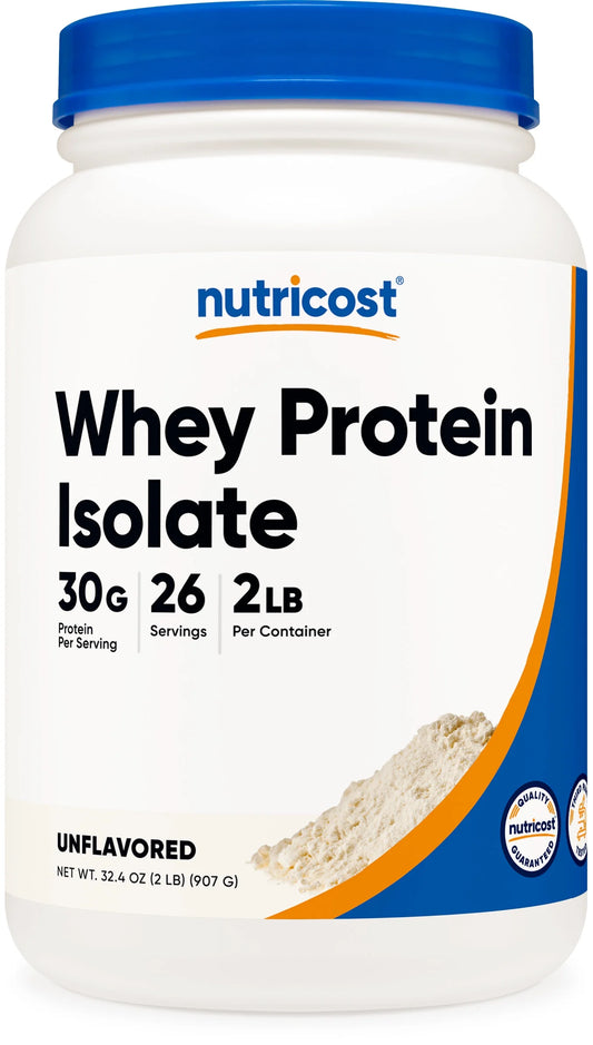 Whey Protein Isolate Powder (Unflavored) 2LBS - Non-Gmo & Gluten Free